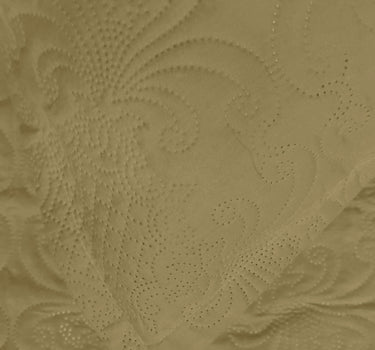 Sensation Quilted Bedcover cum AC comforter Set with 2 Pillow Covers.(Khakhi)