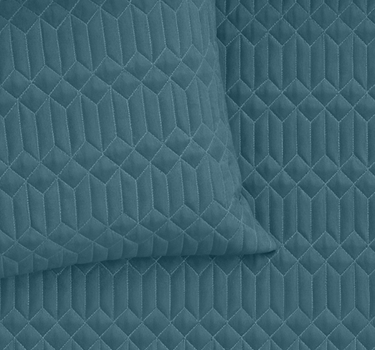 LABHAM® Azure King Size Bedcover Set - 300GSM Quilted, (90"x108") Super Soft, Durable, Easy Care, Bedspread with 2 Pillow Covers & Storage Bag (Jean Blue)