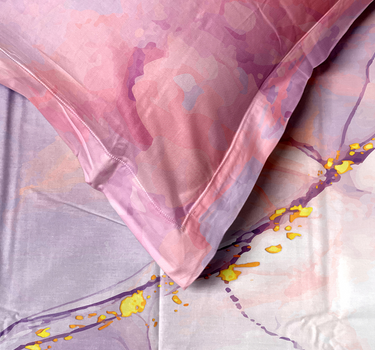 300TC Luxury Silk Bedsheet Set - Marble