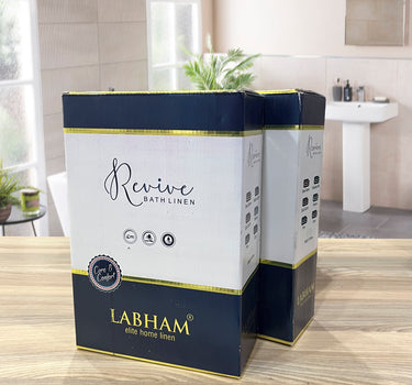 500GSM Bath Towels - Pack of 2 Pure Cotton, Revive (Grey&Rose)