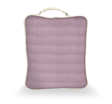 Ornate- King Knitted Cotton BedCover Set (Lilac)