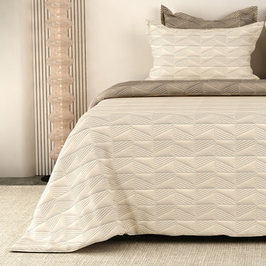 Everyday Ultrasonic Quilted Reversible Bedcover (Beige - Mocha)
