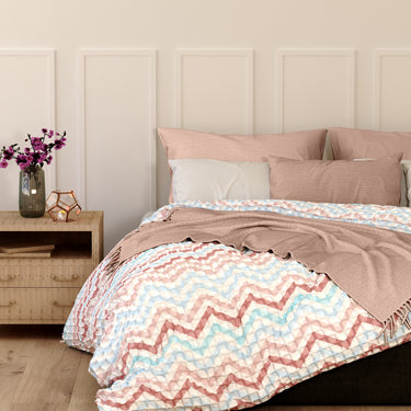 Sensation Waffle- 350GSM Beautiful Printed Bed Cover