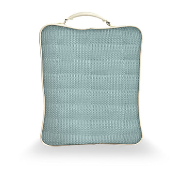 Eternia - 350 GSM Knitted CottonDouble Bed Bedcover (Sky Blue)