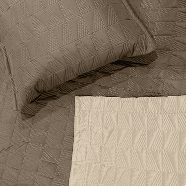Everyday Ultrasonic Quilted Reversible Bedcover (Mocha - Beige)