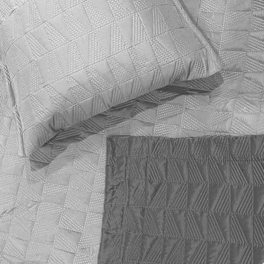 Everyday Ultrasonic Quilted Reversible Bedcover (Silver - Grey)