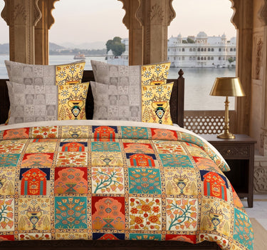 Heritage 200TC Natura Soft Bedsheet Set With 2 Matching Pillow Covers - King Size