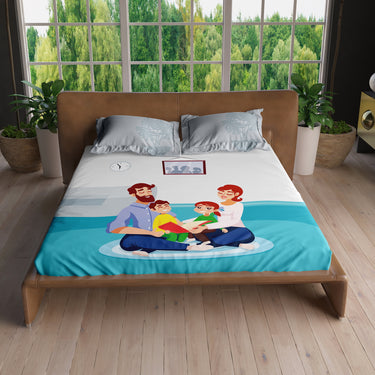 HAPPY HOME - 220TC 100%Pure Cotton Digital Printed Bedsheet Set