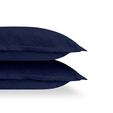 Sensation Ultrasonic Quilted  Bed Cover set(Navy Blue)