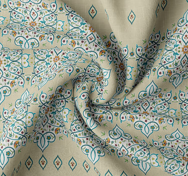 LABHAM Rangriti 180TC 4Pc King Size Bedding Set - 100% Mercerized Cotton, Super Soft with All Season Comfort (Persian Aqua)