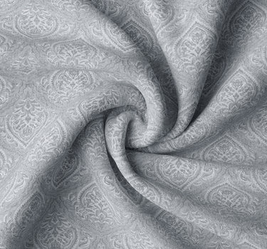 LABHAM Everyday 180TC 4Pc King Size Bedding Set - 100% Cotton, Super Soft with All Season Comfort (Paisley Motifs - Silver)