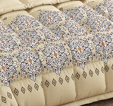 LABHAM Rangriti 180TC 4Pc King Size Bedding Set - 100% Mercerized Cotton, Super Soft with All Season Comfort (Persian Rust)