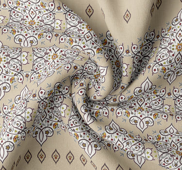 LABHAM Rangriti 180TC 4Pc King Size Bedding Set - 100% Mercerized Cotton, Super Soft with All Season Comfort (Persian Rust)