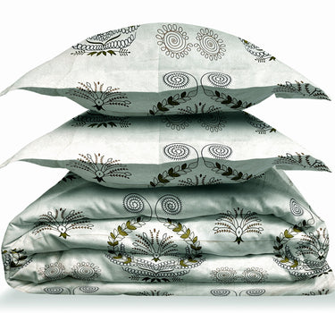 LABHAM - Daylight AC Comforter Bedding Set with Double bedsheet and 2 Pillow Covers - Queen Size (Olivine Green)