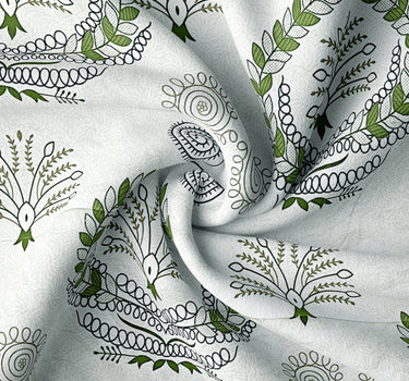 LABHAM - Daylight AC Comforter Bedding Set with Double bedsheet and 2 Pillow Covers - Queen Size (Olivine Green)