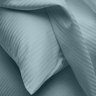 Simple Living - 210TC Satin Stripe Bedsheet Set(Denim Blue)