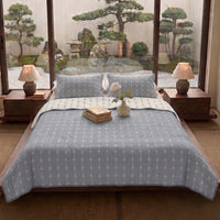 Egyptian Cotton King Bedcover With 2 Pillow Covers And Multipurpose Bag thumbnail 1