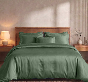 LABHAM 400TC 100% Bamboo King Size Bedsheet Set wit 2 Matching Pillow Covers - Cooling, Ultra Soft & Breathable - Green