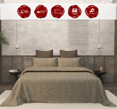 Earthen 200TC King Size Pure Cotton Bedsheet