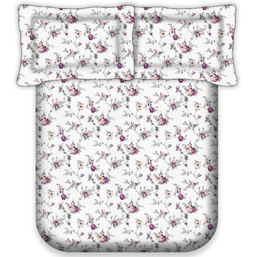 250TC Pure Cotton Super King Size Floral Bedsheet