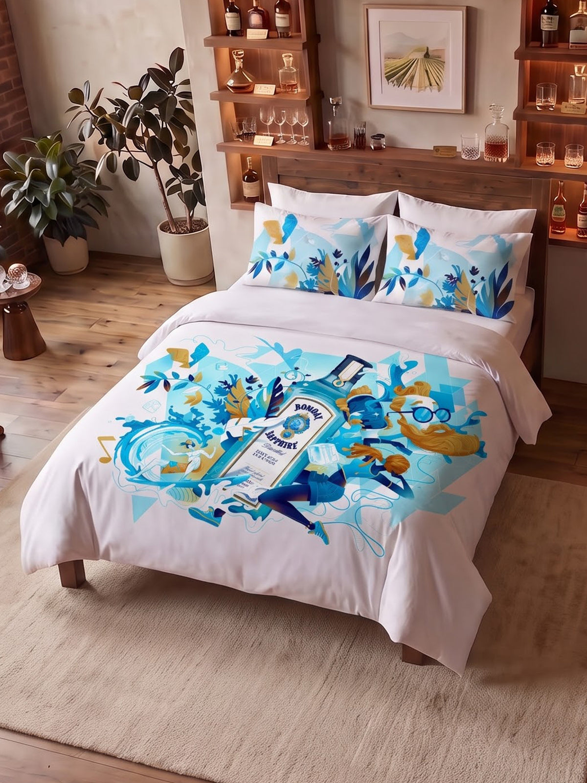 After Hours 200TC Natura Soft Bedsheet Set With 2 Matching Pillow Covers - King Size