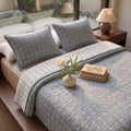 Egyptian Cotton King Bedcover With 2 Pillow Covers And Multipurpose Bag