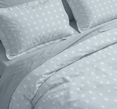 SERENITY 300GSM Multi Needle Motif Embroidered Quilt Bed Cover Set with 2 Pillow Covers – King Size