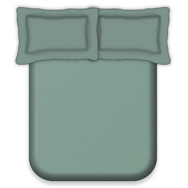600TC Luxury King Size Pure Cotton Solid Bedsheet Set (Teal)