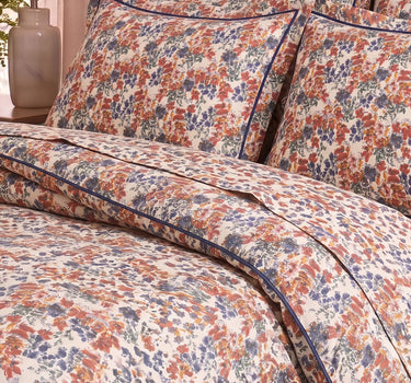 LABHAM Hemline 500TC 100% Cotton Printed King Size Bedsheet Set with 2 Matching Pillow Covers - King Size