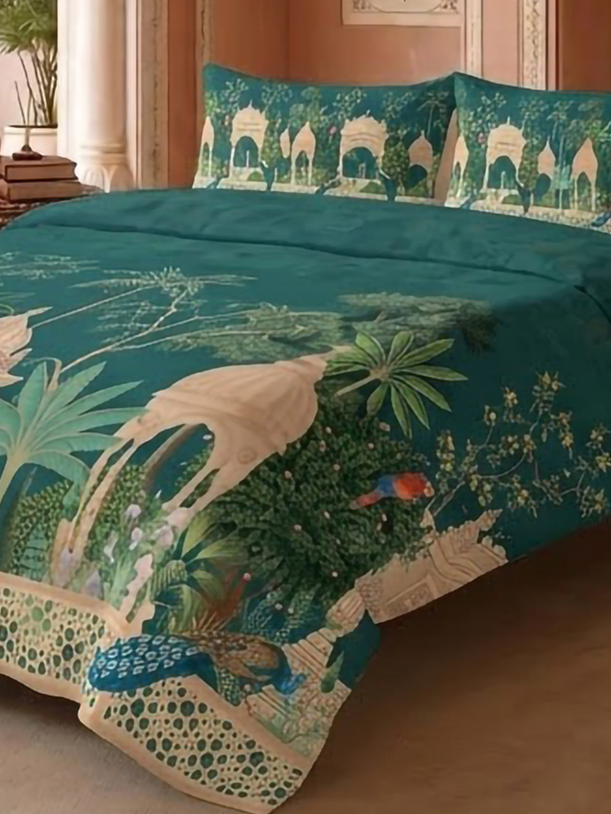 LABHAM Heritage 200TC Natura Soft Bedsheet Set With 2 Matching Pillow Covers - King Size