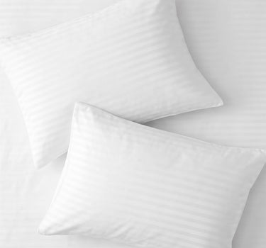 Simple Living 210 TC Satin Striped Flat Cotton Bedsheet Set