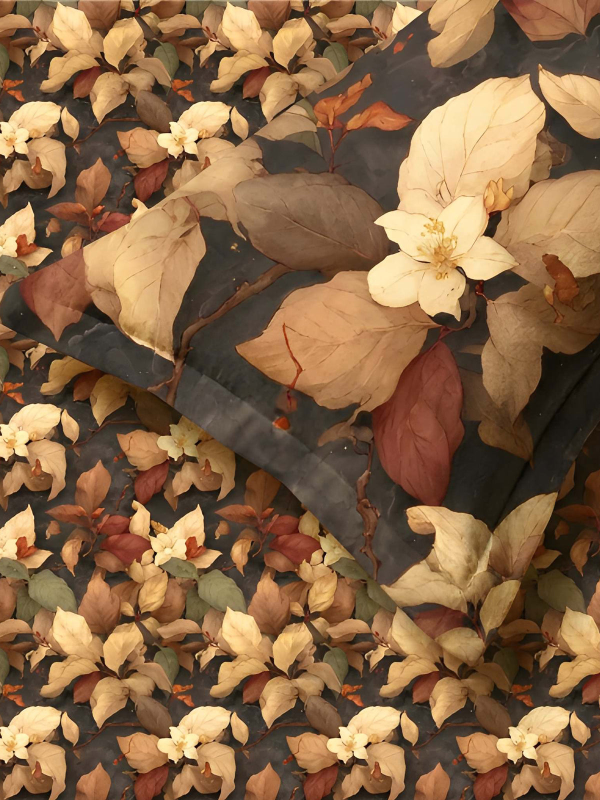 LABHAM Flora Fauna 200TC Natura Soft Bedsheet Set With 2 Matching Pillow Covers - King Size