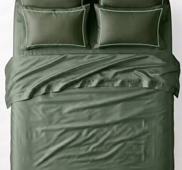 LABHAM 400TC 100% Bamboo King Size Bedsheet Set wit 2 Matching Pillow Covers - Cooling, Ultra Soft & Breathable - Green
