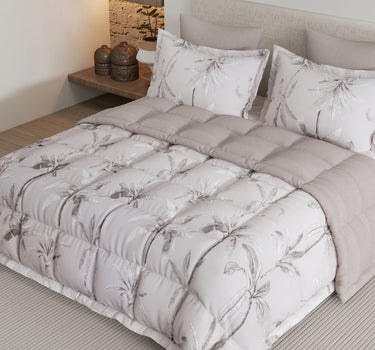 LABHAM - Daylight AC Comforter Bedding Set with Double bedsheet and 2 Pillow Covers - Queen Size (Silver Chalice)