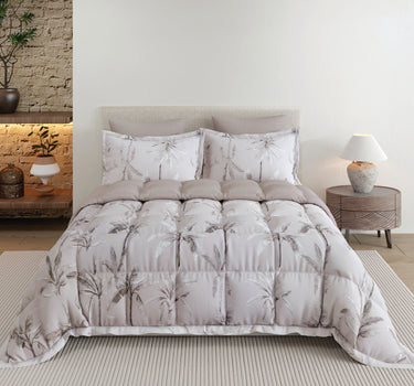 LABHAM - Daylight AC Comforter Bedding Set with Double bedsheet and 2 Pillow Covers - Queen Size (Silver Chalice)