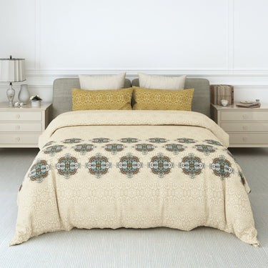 Checks and Stripe - 180TC 100% Pure Combed Cotton Bedsheet Set