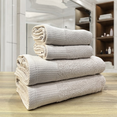 Celebration - 4Pc Pure Cotton Bath Towel Set (Beige)