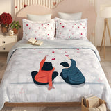 Slate Grey Heart Whisper Couple Print