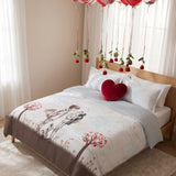 Pearl White Sketch Love Garden Print
