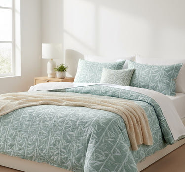 Egyptian Cotton King Bedcover With 2 Pillow Covers And Multipurpose Bag