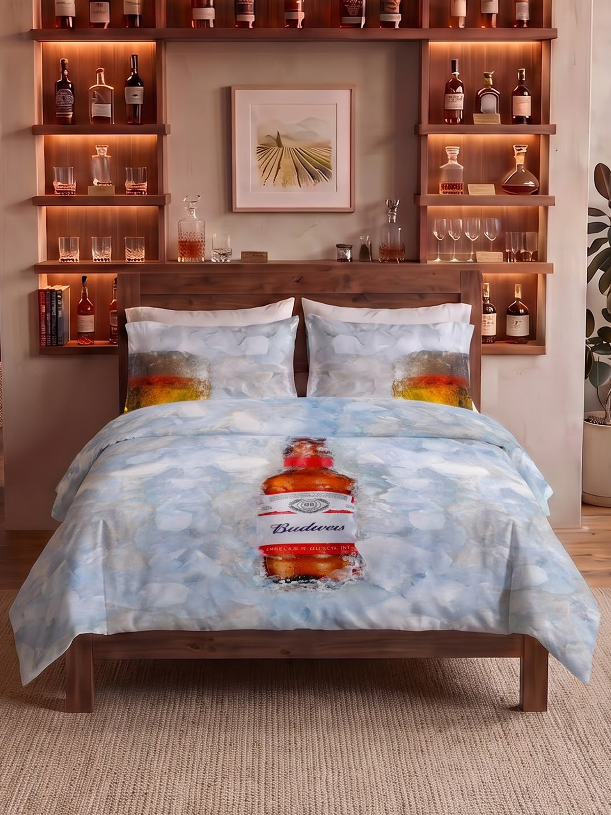 After Hours 200TC Natura Soft Bedsheet Set With 2 Matching Pillow Covers - King Size