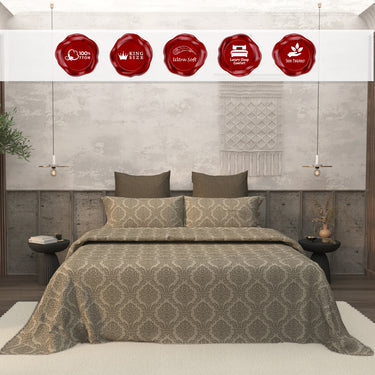 Earthen - 200TC King Size Pure Cotton Bedsheet (02)