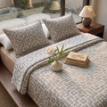 Egyptian Cotton King Bedcover With 2 Pillow Covers And Multipurpose Bag