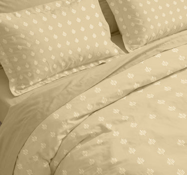 SERENITY 300GSM Multi Needle Motif Embroidered Quilt Bed Cover Set with 2 Pillow Covers – King Size