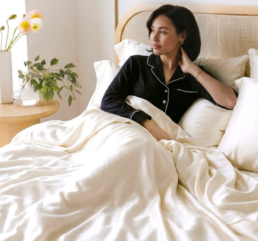 LABHAM 400TC 100% Bamboo King Size Bedsheet Set wit 2 Matching Pillow Covers - Cooling, Ultra Soft & Breathable - Ivory