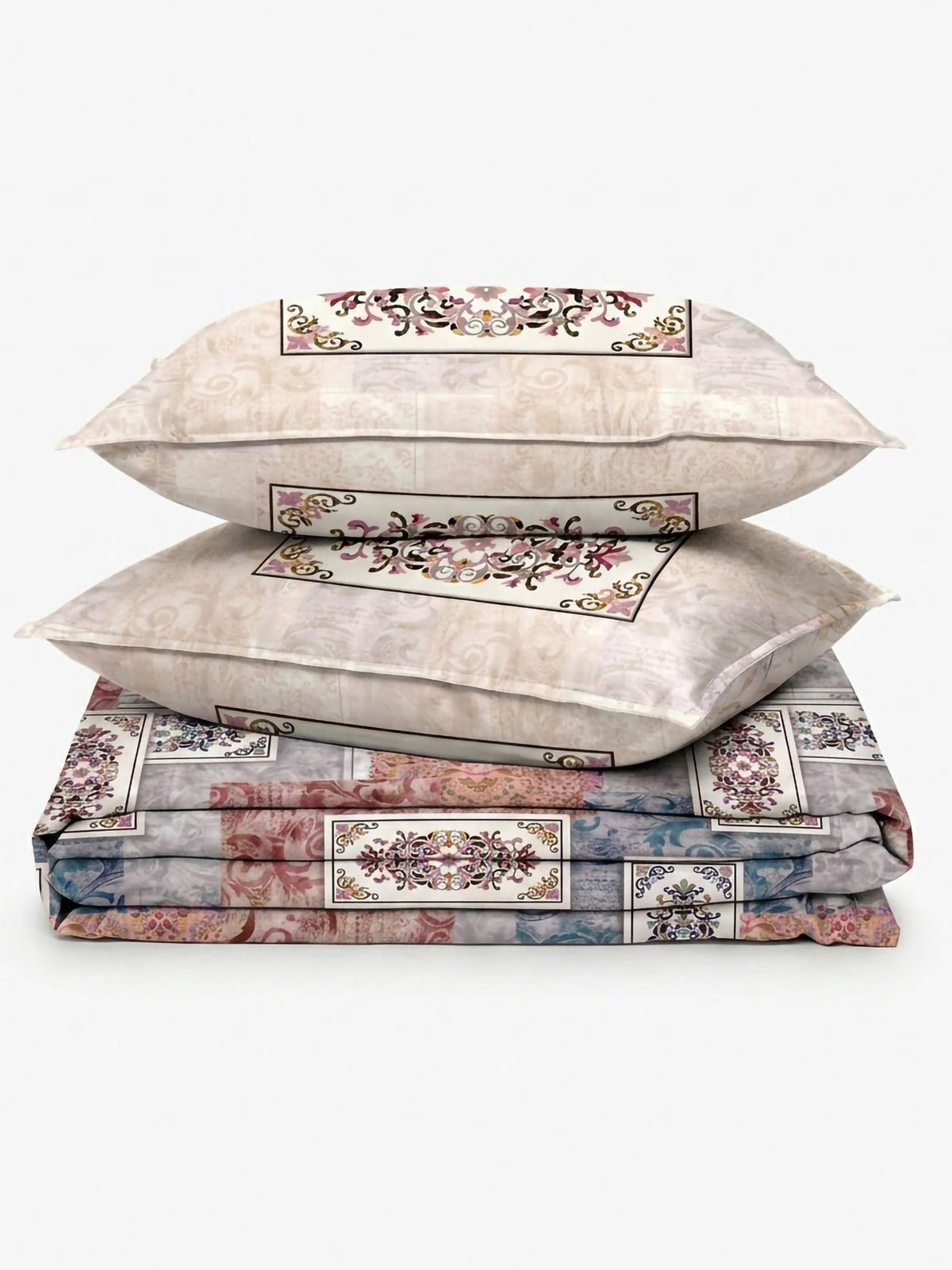 LABHAM Heritage 200TC Natura Soft Bedsheet Set With 2 Matching Pillow Covers - King Size