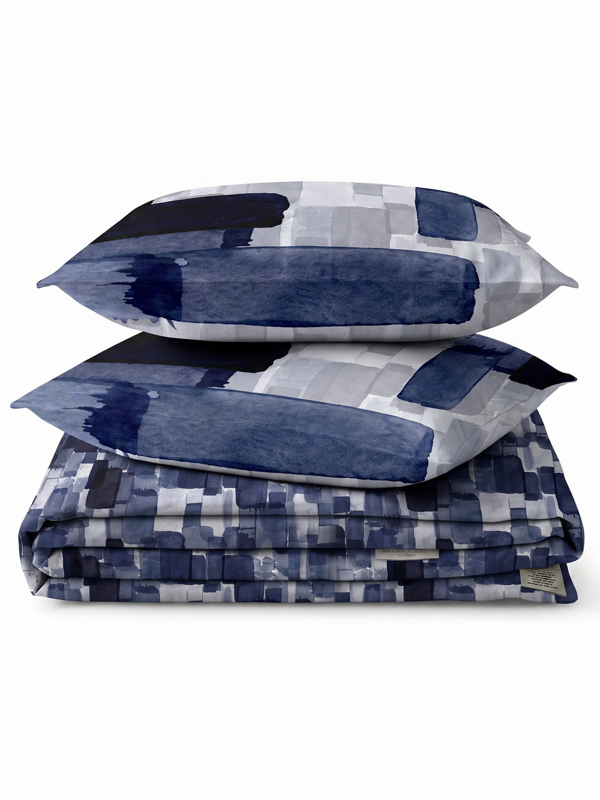 LABHAM Indigo 200TC Natura Soft Bedsheet Set With 2 Matching Pillow Covers - King Size