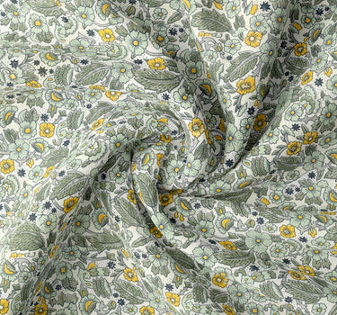 LABHAM Hemline 500TC 100% Cotton Printed King Size Bedsheet Set with 2 Matching Pillow Covers - King Size ( Sage Bloom )