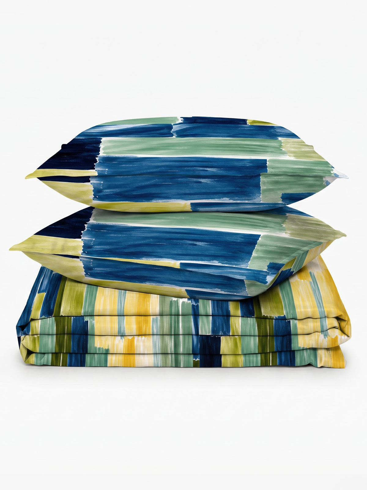 LABHAM Abstract 200TC Natura Soft Bedsheet Set With 2 Matching Pillow Covers - King Size