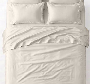 LABHAM 400TC 100% Bamboo King Size Bedsheet Set wit 2 Matching Pillow Covers - Cooling, Ultra Soft & Breathable - Ivory